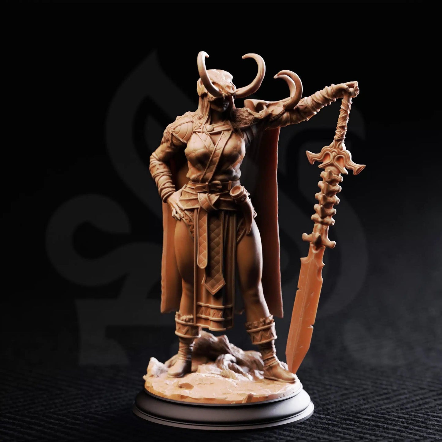Skadi – Maiden of Vengeance - 3D Printed Barbarian Character Miniature