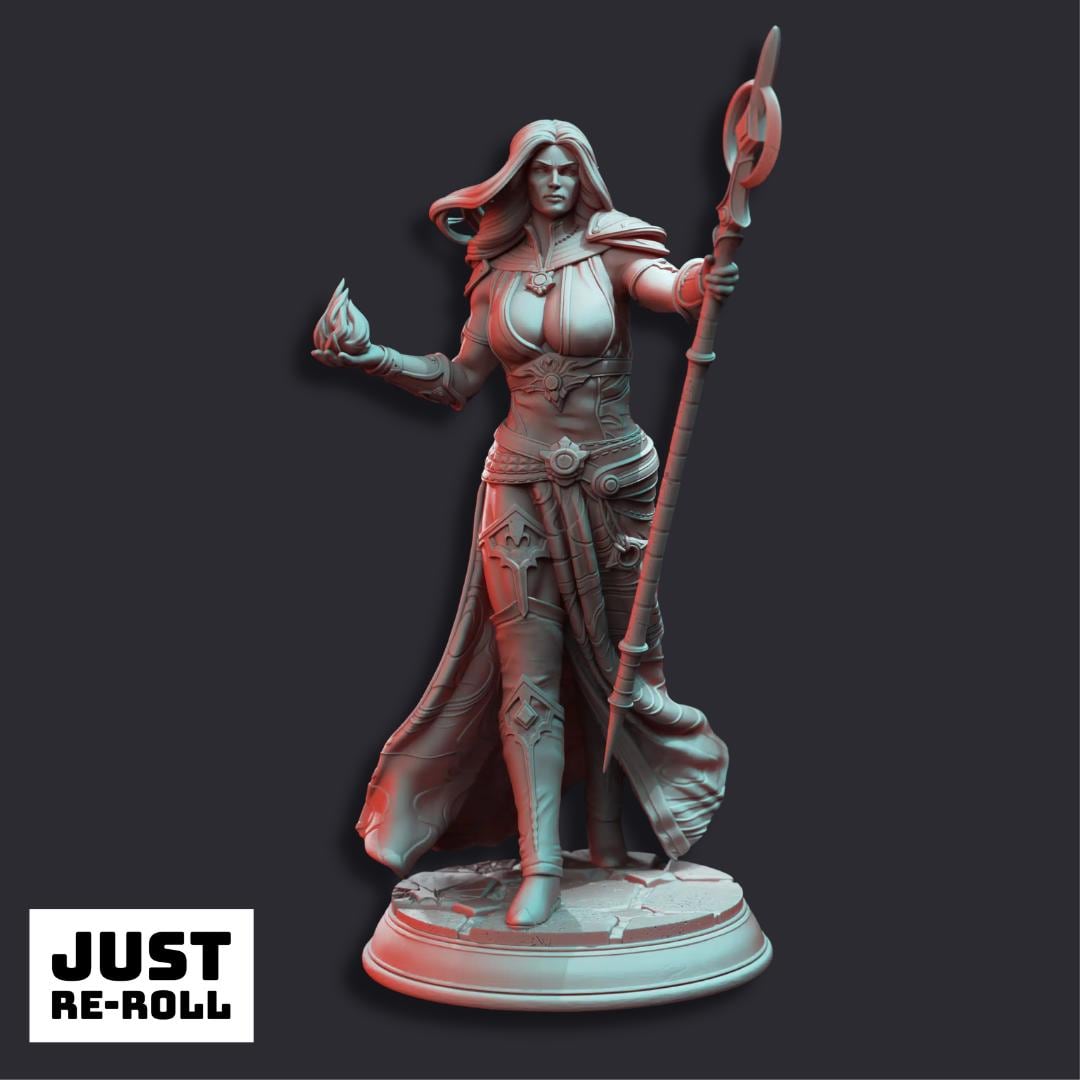 Harmara “Dances With Blood” - 3D Printed Wizard Character Miniature