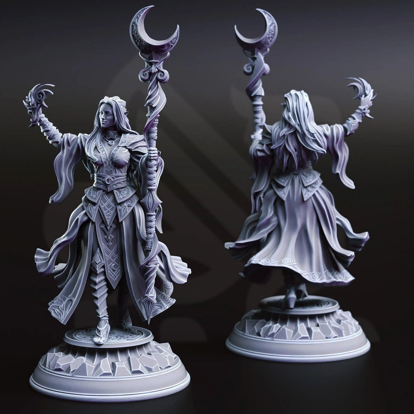 Kadna Glydrin Glanbeli’s Chosen - 3D Printed Wizard Character Miniature