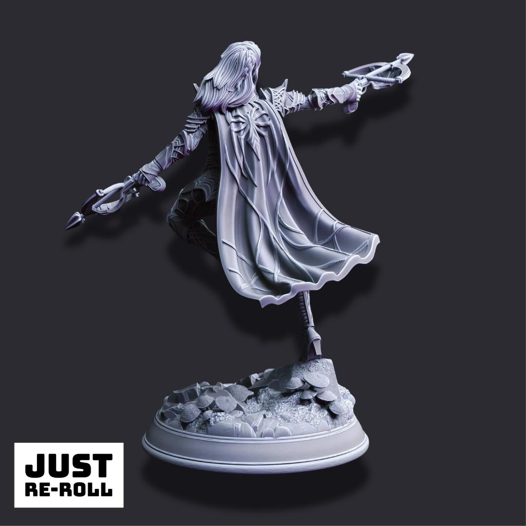 Vakara N’thara – Drow Assassin - 3D Printed Ranger Character Miniature