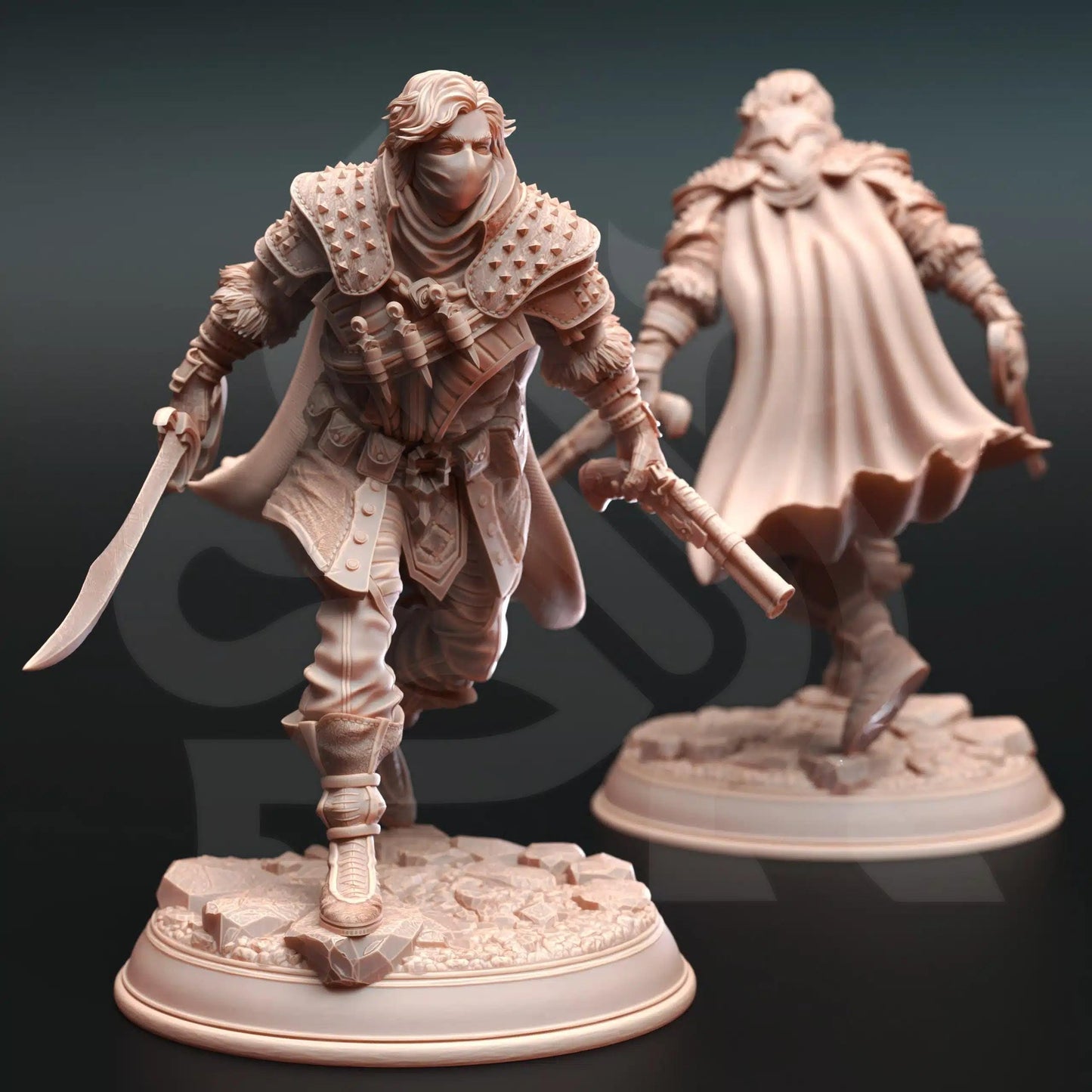 Derrick the Fin – Dusty Dirks Boss - 3D Printed Rogue Character Miniature