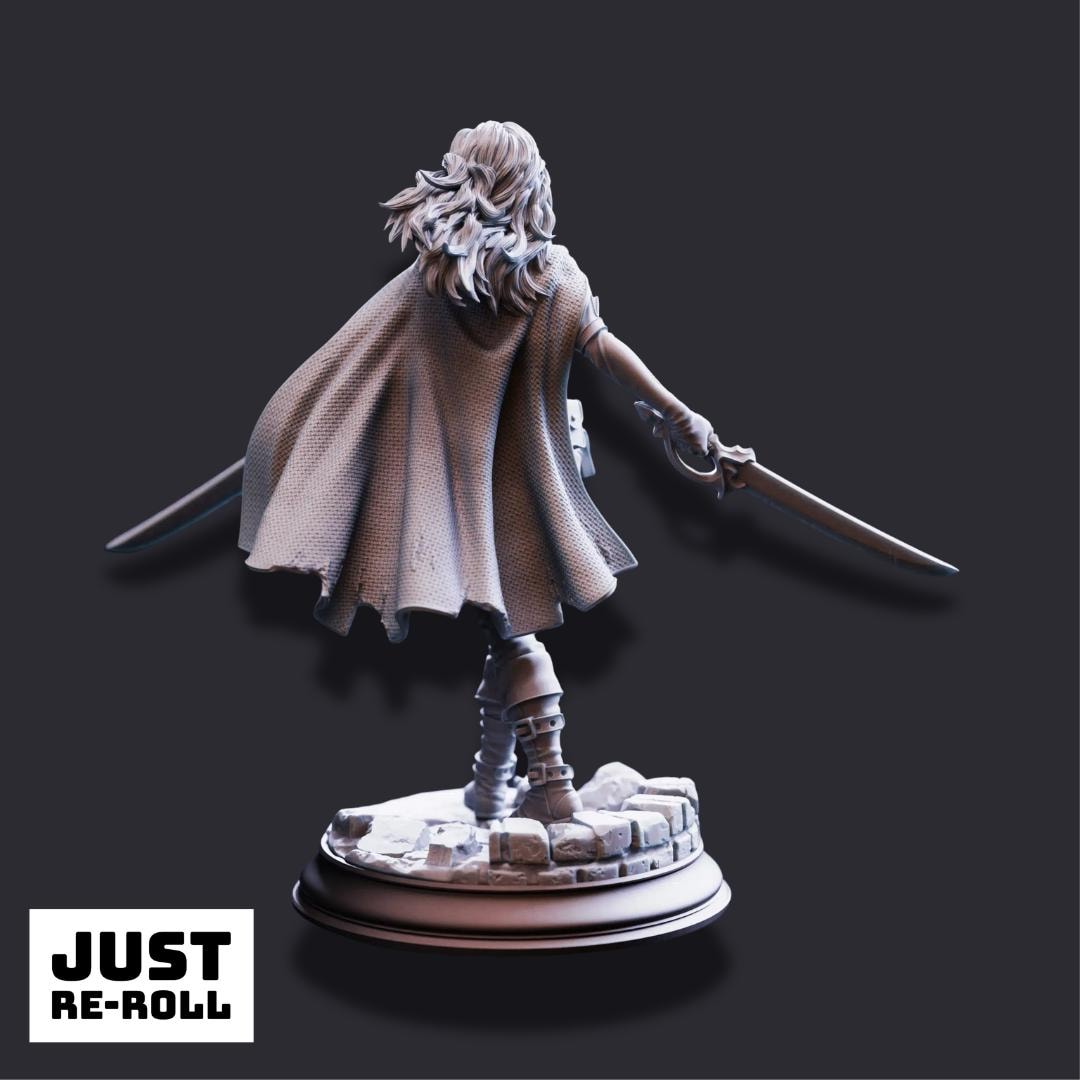 Angela “Cat-Eyes” Hardvin – Rogue Duelist - 3D Printed Rogue Character Miniature