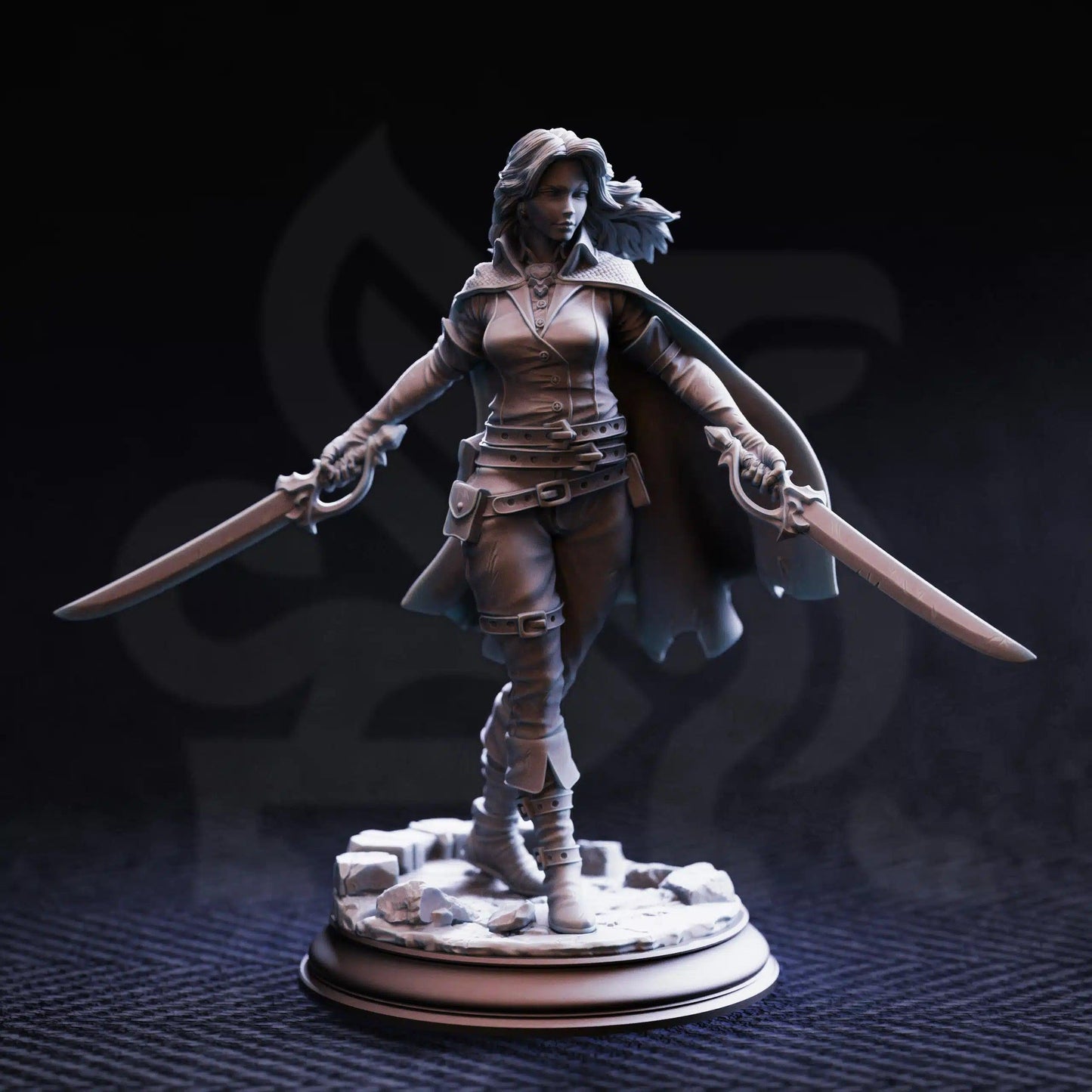 Angela “Cat-Eyes” Hardvin – Rogue Duelist - 3D Printed Rogue Character Miniature
