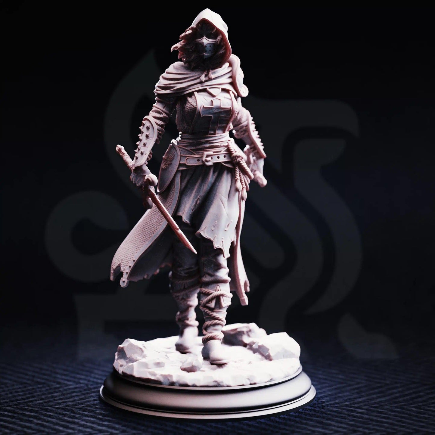 Delyna ro Unviel – Blade of Justice - 3D Printed Rogue Character Miniature
