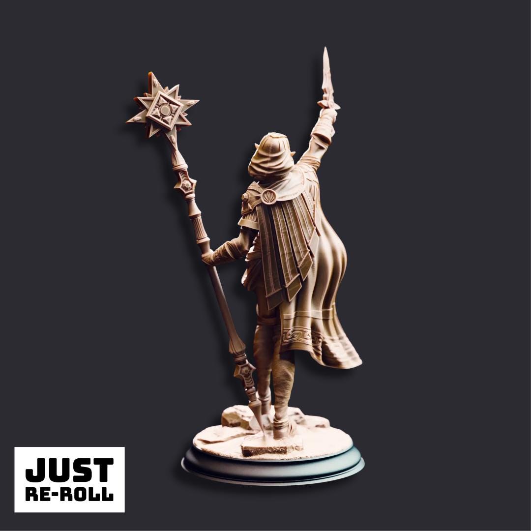 Ilisyia of the Tower Dunes Desert Priestess - 3D Printed Cleric Character Miniature