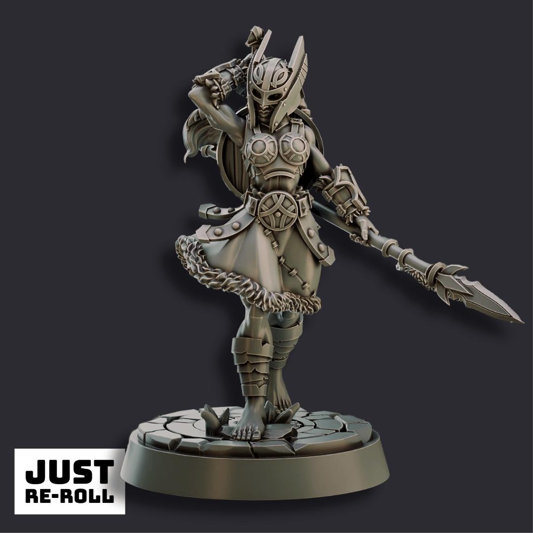 Barbarian Valkyries - 3D Printed Character Miniatures