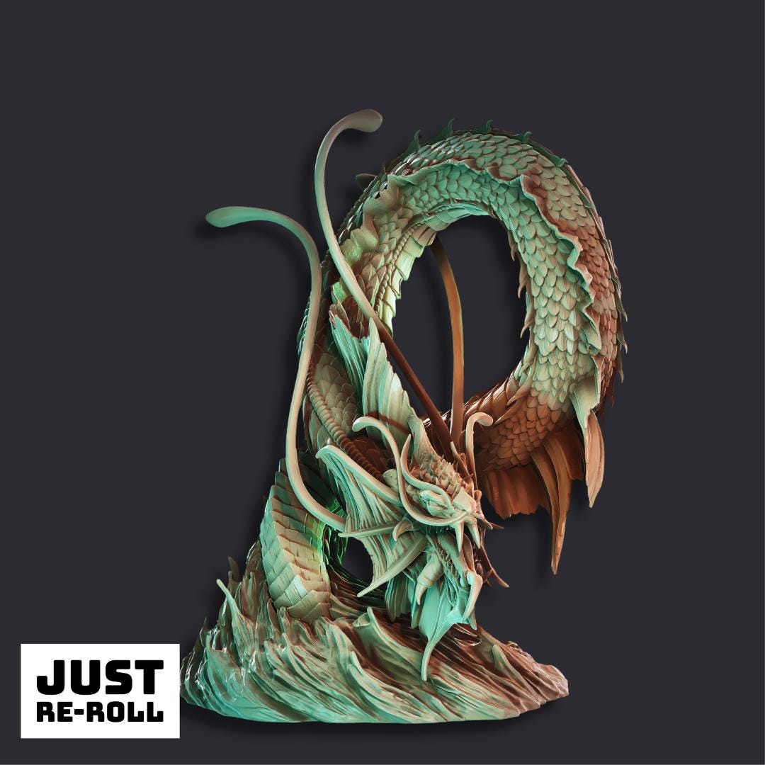 Kepesk - 3D Printed Sea Serpent Miniature