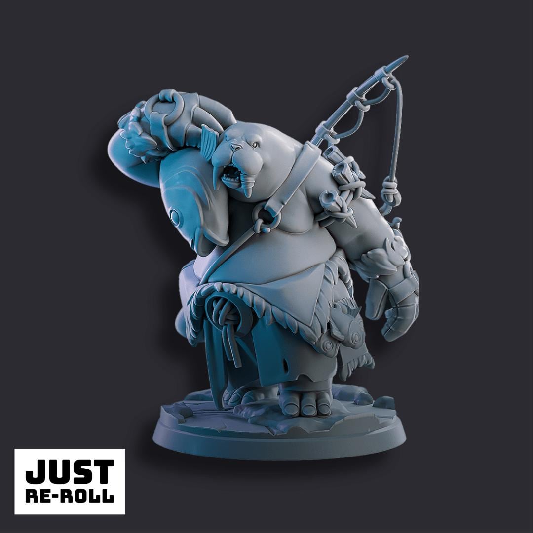 Walrus - 3D Printed Fantasy Walrus Miniatures