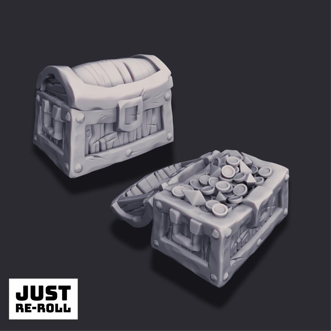 Fantasy Treasure Chest – 3D Printed Tabletop Prop