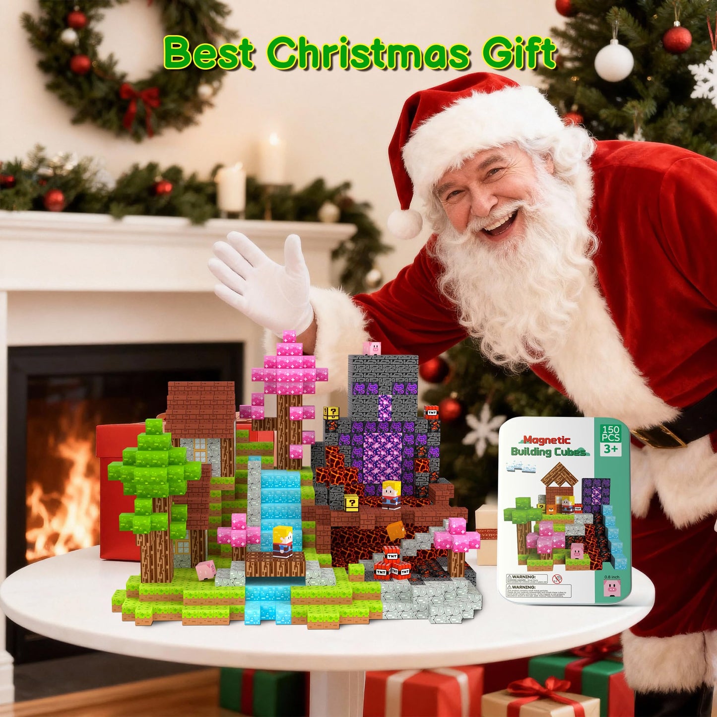 iLacven Magnetic Blocks Travel Set | 150 PCS STEM Building Toys for Kids 4-12