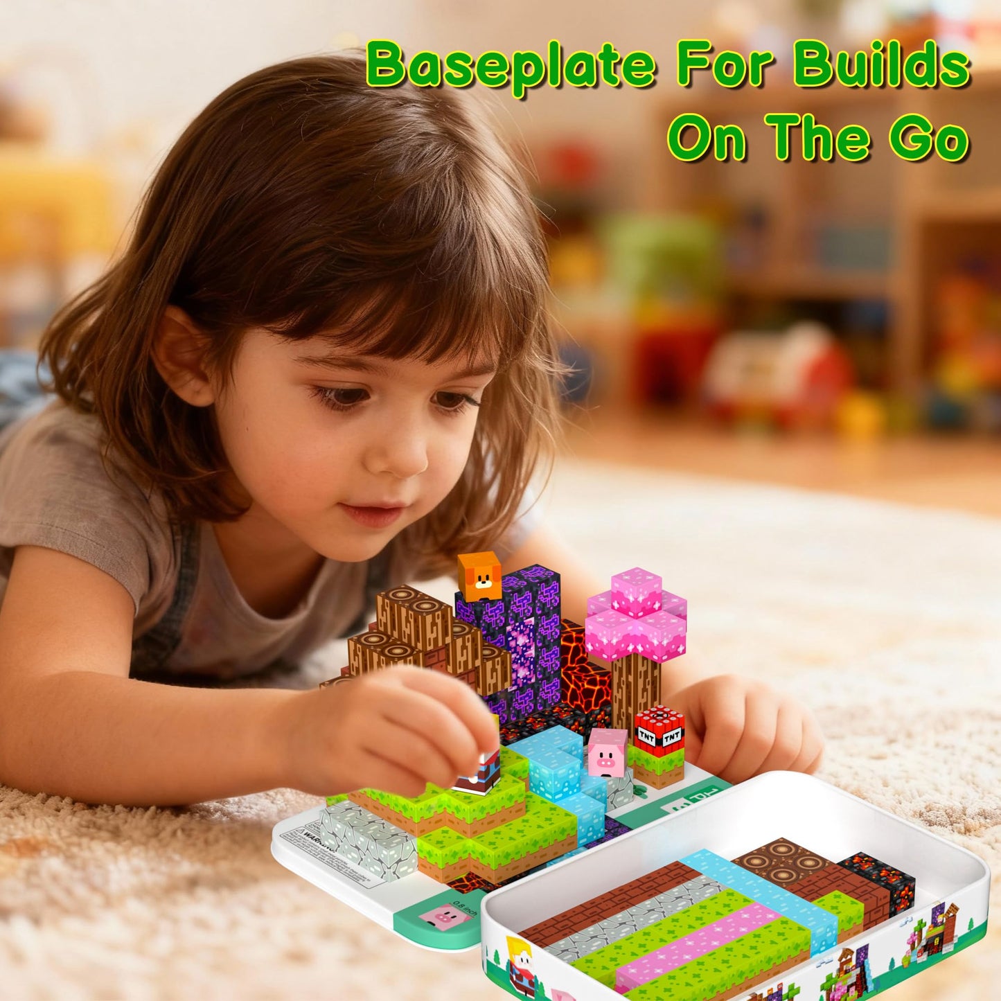 iLacven Magnetic Blocks Travel Set | 150 PCS STEM Building Toys for Kids 4-12