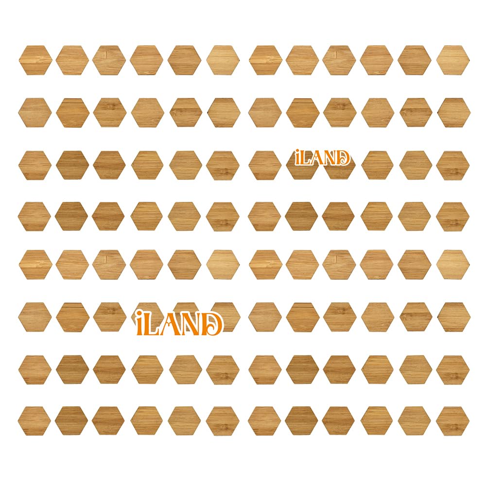 iland Varnished Dollhouse Flooring – Bamboo Hexagonal 1:12 Scale (96pcs)