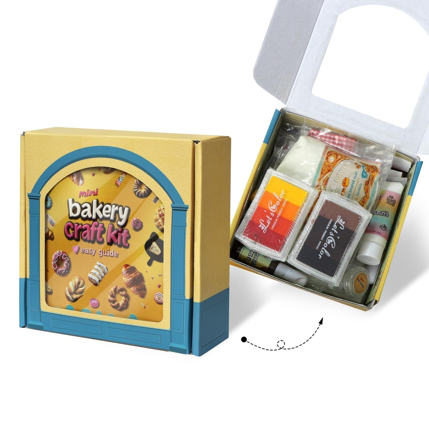 iland Air Dry Clay Craft Kit for Teens & Adults — 1/12 Mini Bakery Accessories