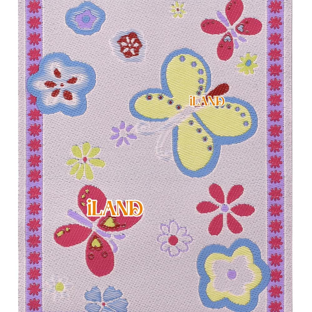 iLAND Miniature Dollhouse Rugs – 2-Pack Woven 6x3.8 in Rugs for 1:12 Scale Dolls (Princess)
