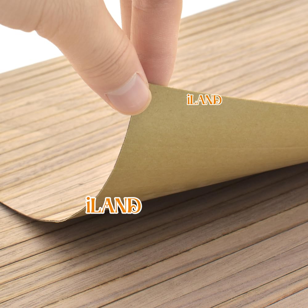iLAND Dollhouse Flooring 17x11 in - 2pc Classic Walnut (1:12 Scale) Mini Floorboards