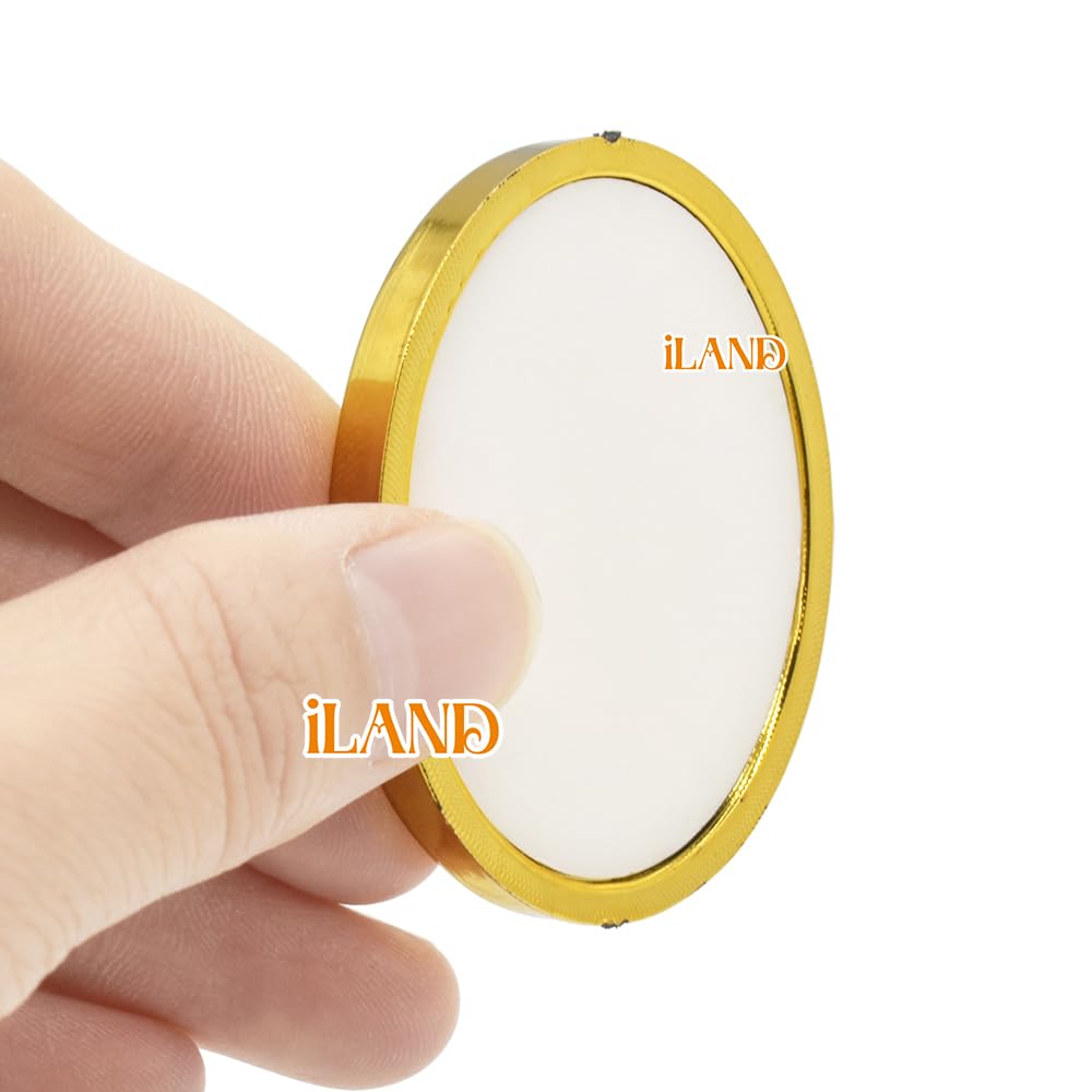 iLAND Miniature Dollhouse Frames Set – 4 Golden Oval Frames with Original Paintings
