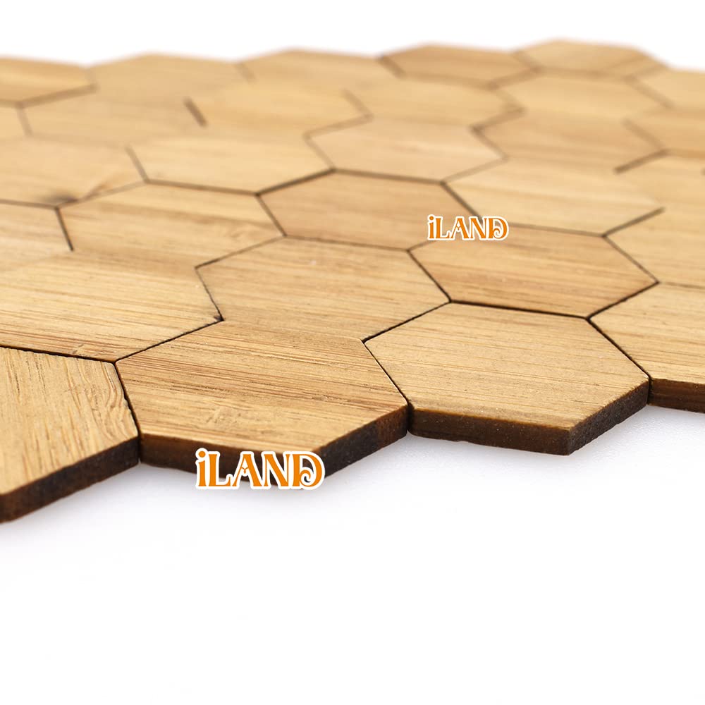 iland Varnished Dollhouse Flooring – Bamboo Hexagonal 1:12 Scale (96pcs)