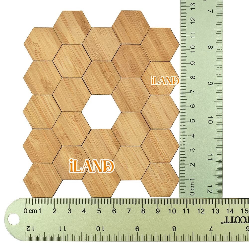 iland Varnished Dollhouse Flooring – Bamboo Hexagonal 1:12 Scale (96pcs)