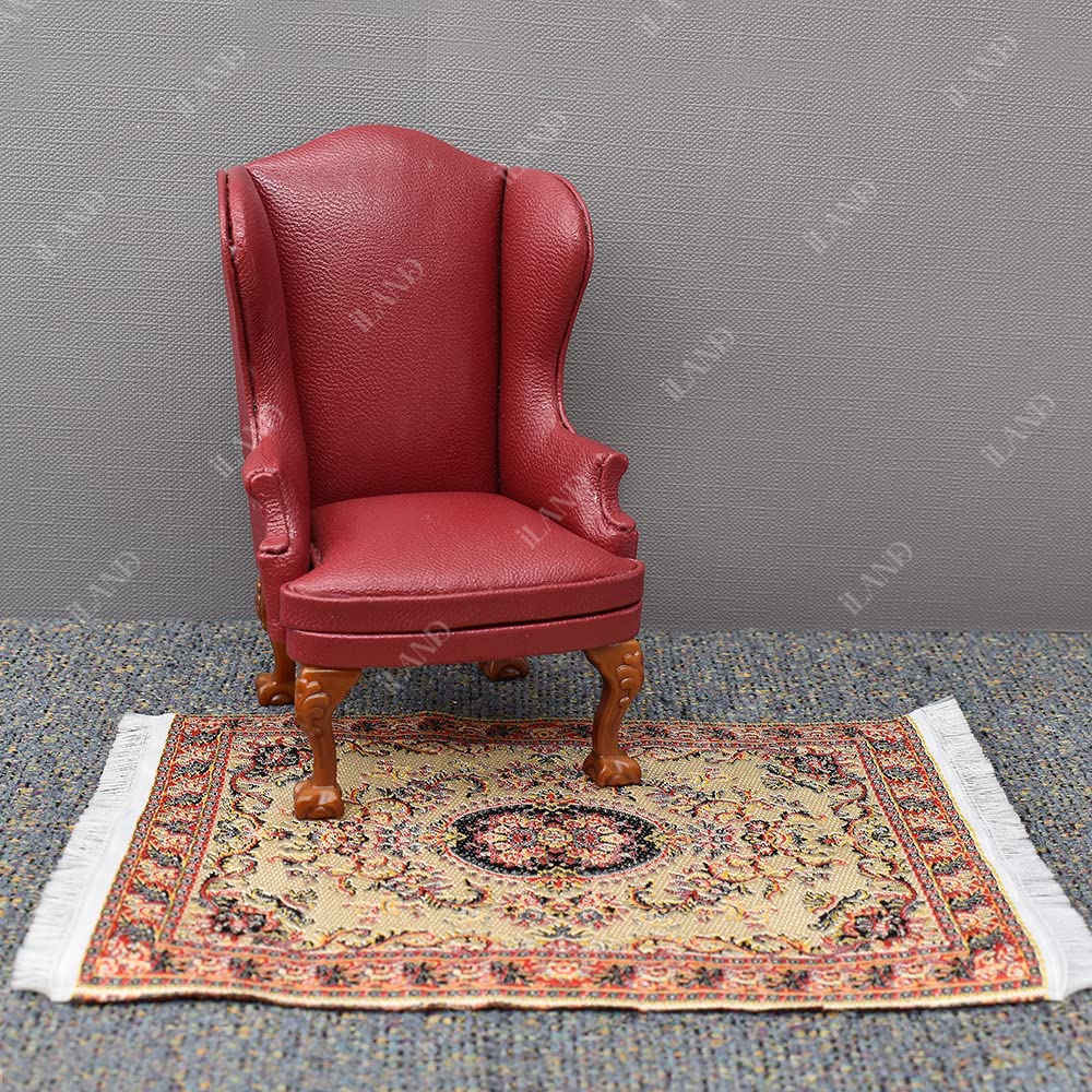 iland Miniature Dollhouse Rugs – 1:12 Scale, 6x3.8 Inch, 2-Pack, Woven Rugs
