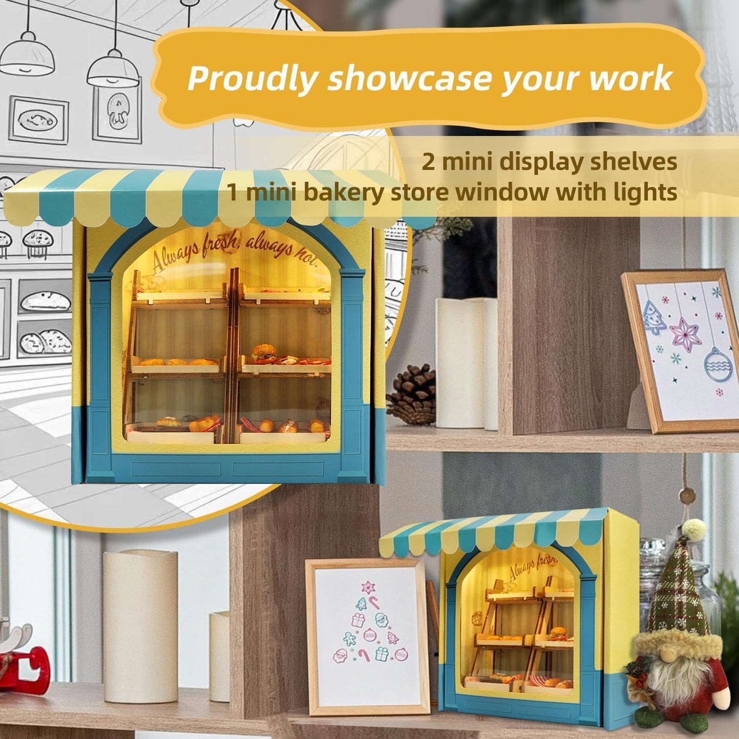 iland Air Dry Clay Craft Kit for Teens & Adults — 1/12 Mini Bakery Accessories