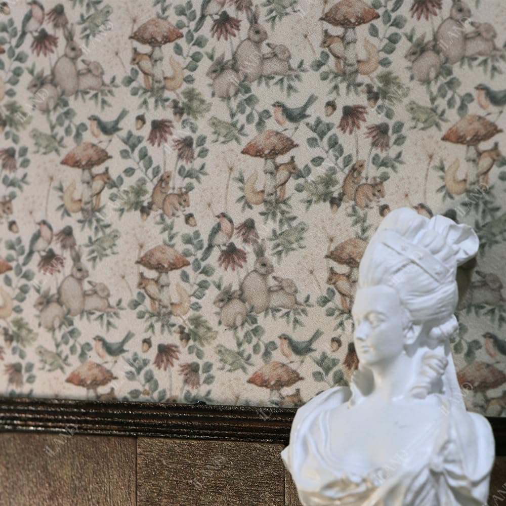 iland Originality Dollhouse Wallpaper 39 x 15.7 in – Forest Whisper (1:12 & 1:6 Scale)