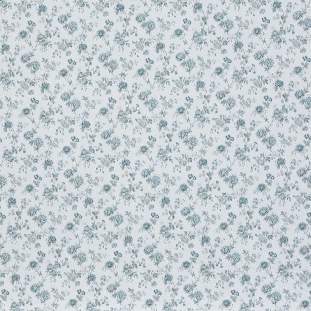 iLAND Originality Dollhouse Wallpaper – Blue Rose, 39 x 15.7 in, 1:12 & 1:6 Scale Decor