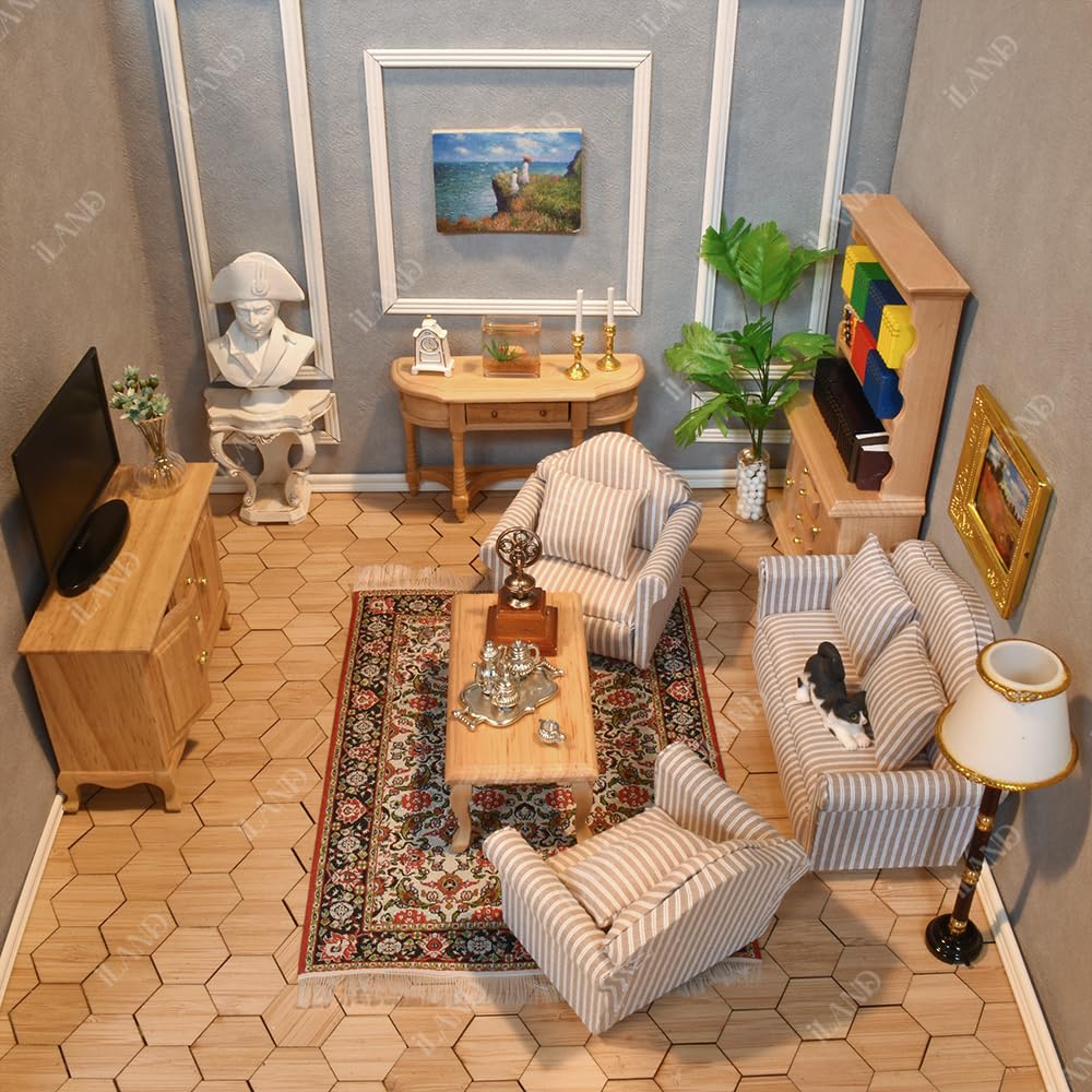 iland Varnished Dollhouse Flooring – Bamboo Hexagonal 1:12 Scale (96pcs)