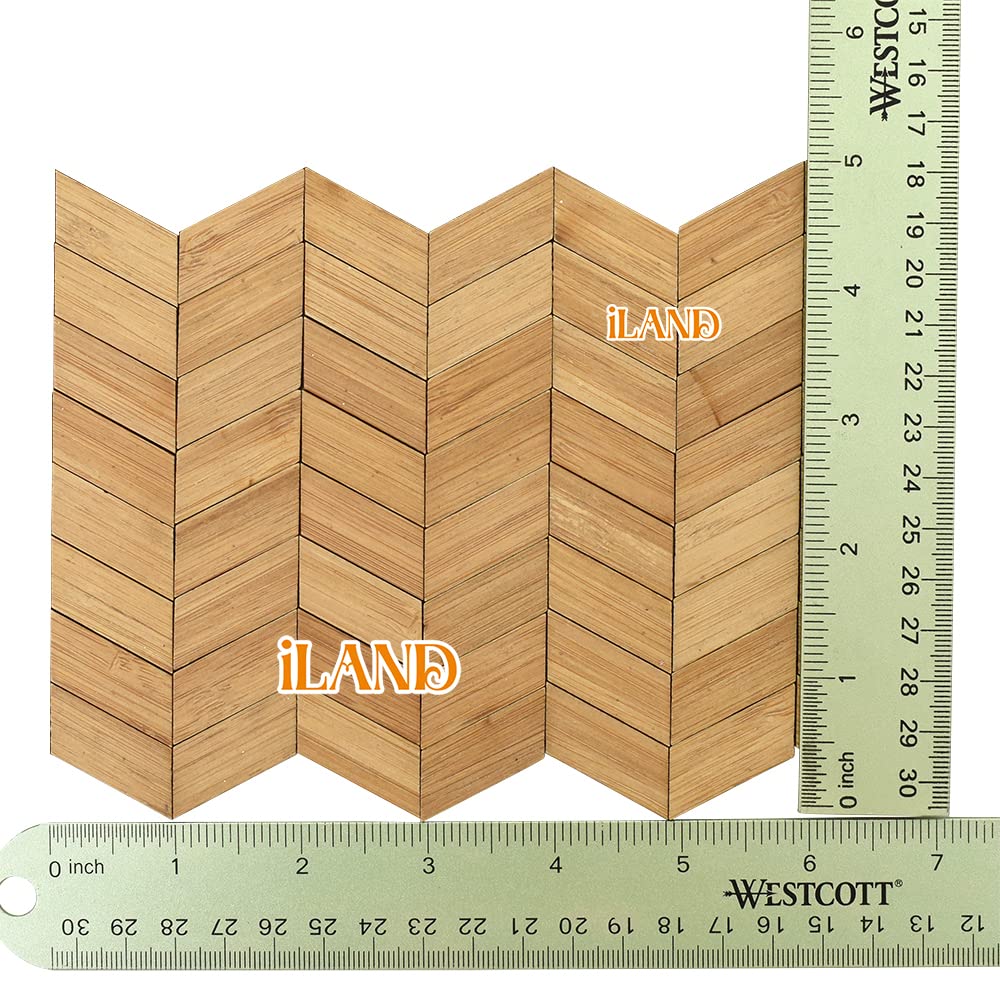 iland Varnished Dollhouse Flooring: Bamboo Parallelogram Floorboards (1:12, 96pcs)