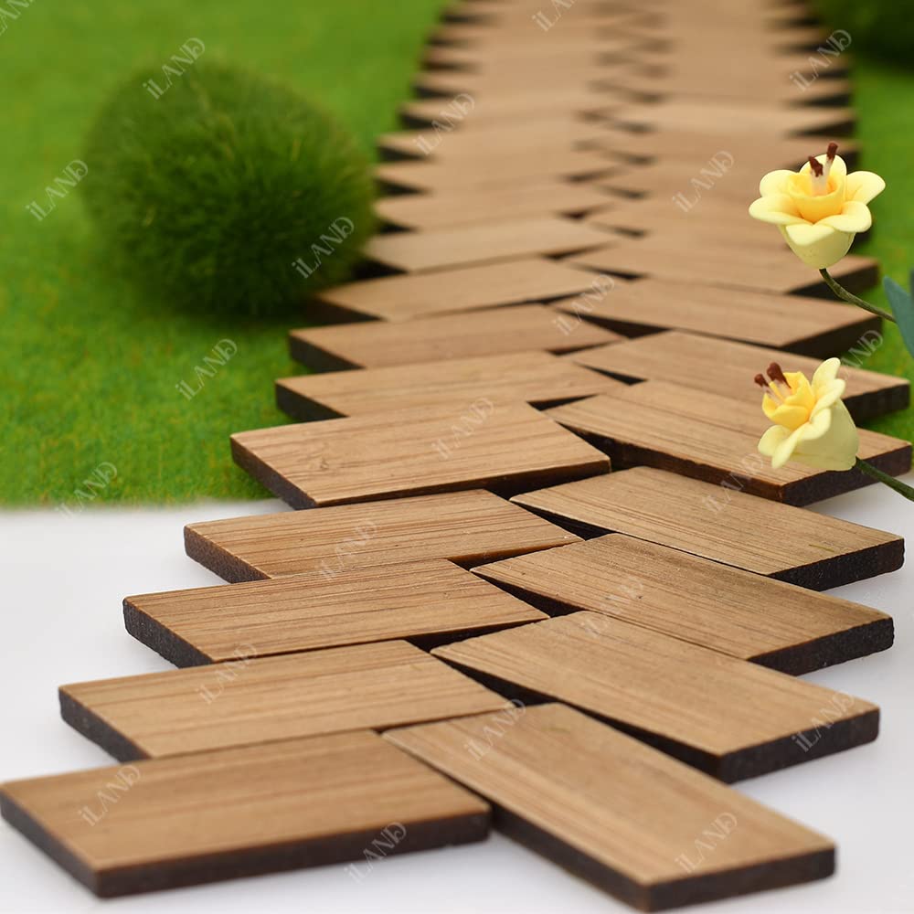 iland Varnished Dollhouse Flooring: Bamboo Parallelogram Floorboards (1:12, 96pcs)