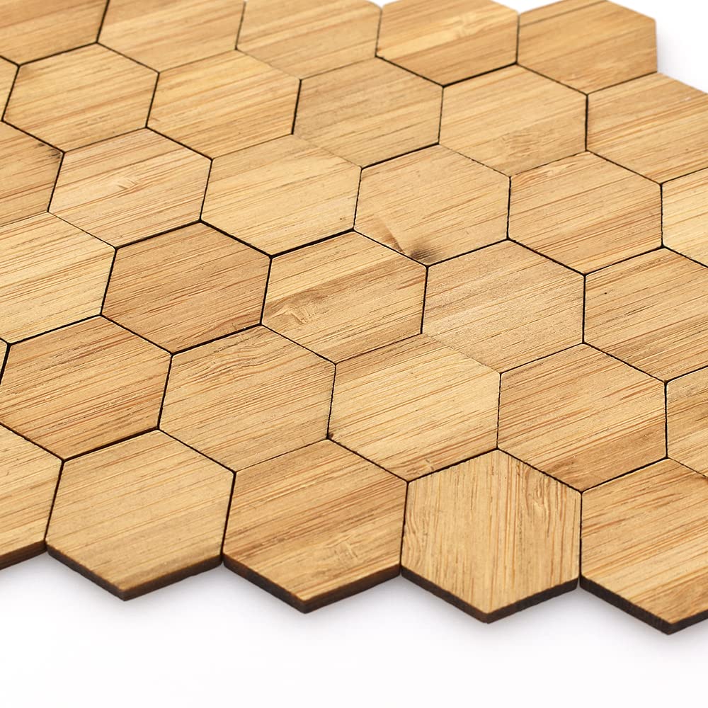 iland Varnished Dollhouse Flooring – Bamboo Hexagonal 1:12 Scale (96pcs)