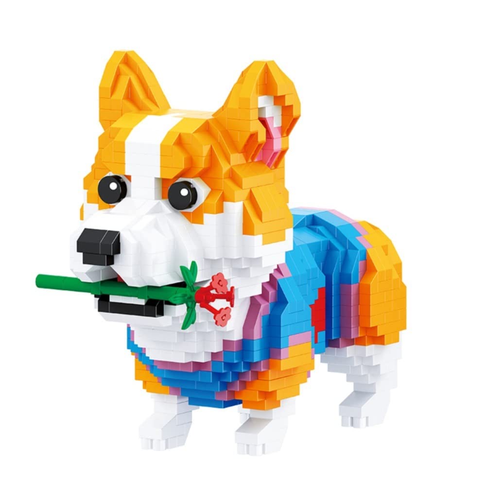 Illumely Mini Building Blocks Animal Set – 997-Piece Corgi DIY 3D Bricks