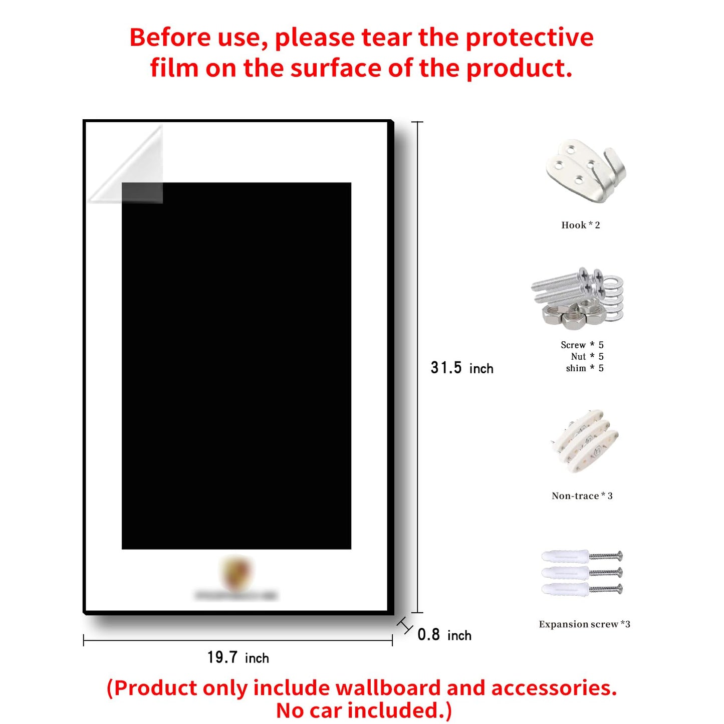 iLuane Display Wallboard for Race Car Model Kit 42096 – Adult Collectibles Wall Mount & Home or Office Decor (No Car Included)
