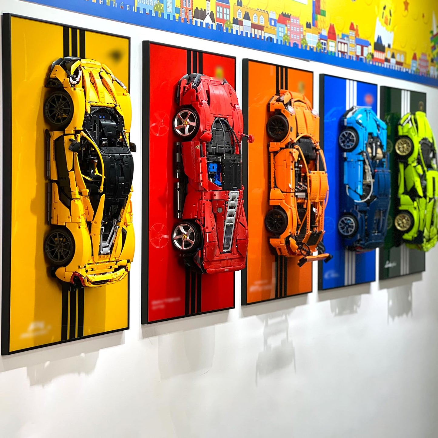iLuane Display Wallboard for Model Car Racing Hypercar Kit 42172 – Wall Mount Decor
