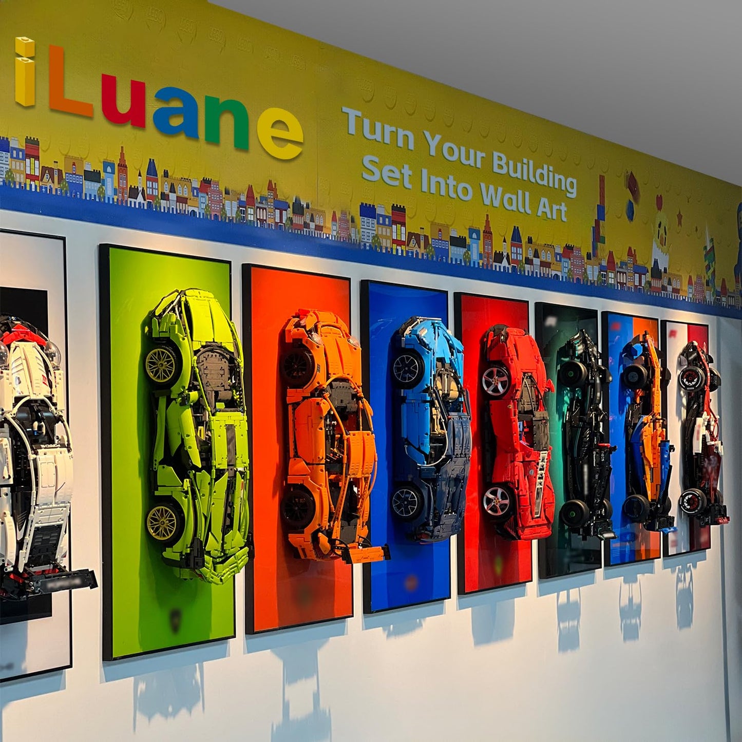 iLuane Display Wallboard for Race Car Model Kit 42096 – Adult Collectibles Wall Mount & Home or Office Decor (No Car Included)