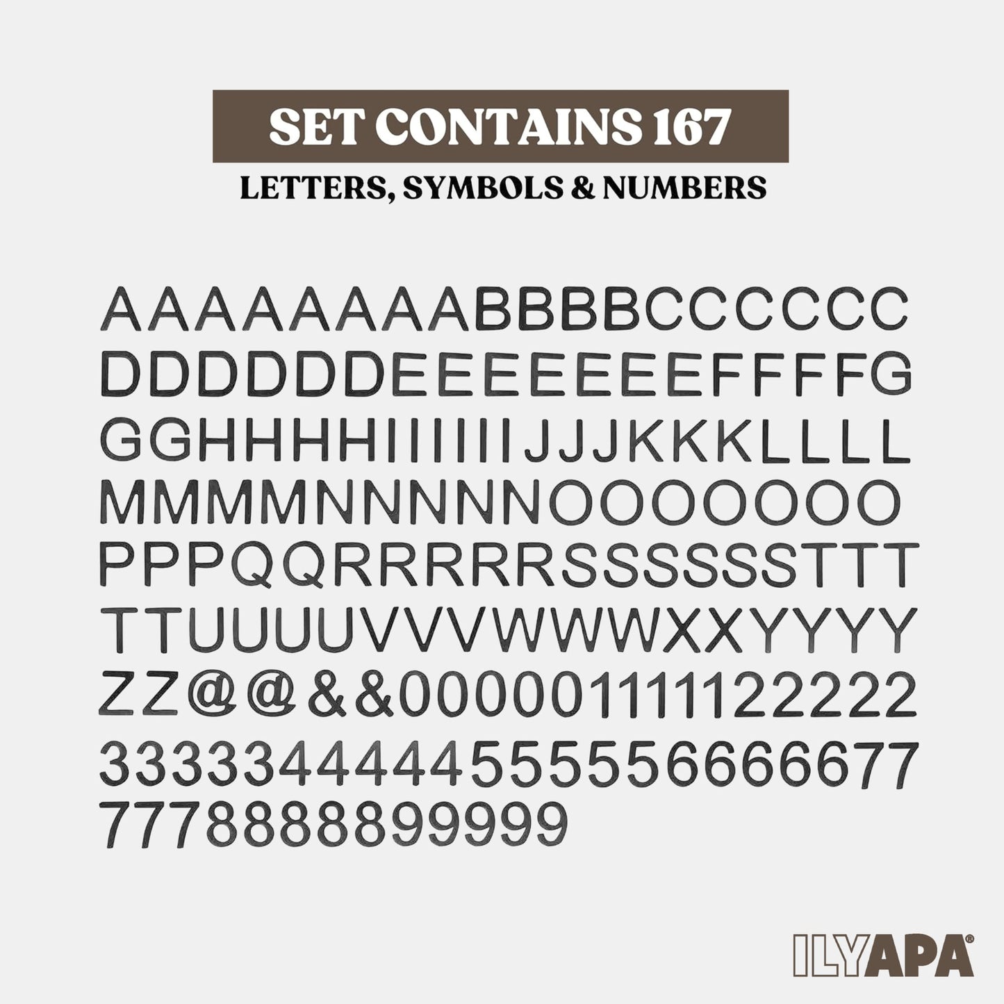 Ilyapa 167-Piece Alphabet Magnets: Soft Foam Letters & Numbers for Whiteboards, Fridges & Chalkboards