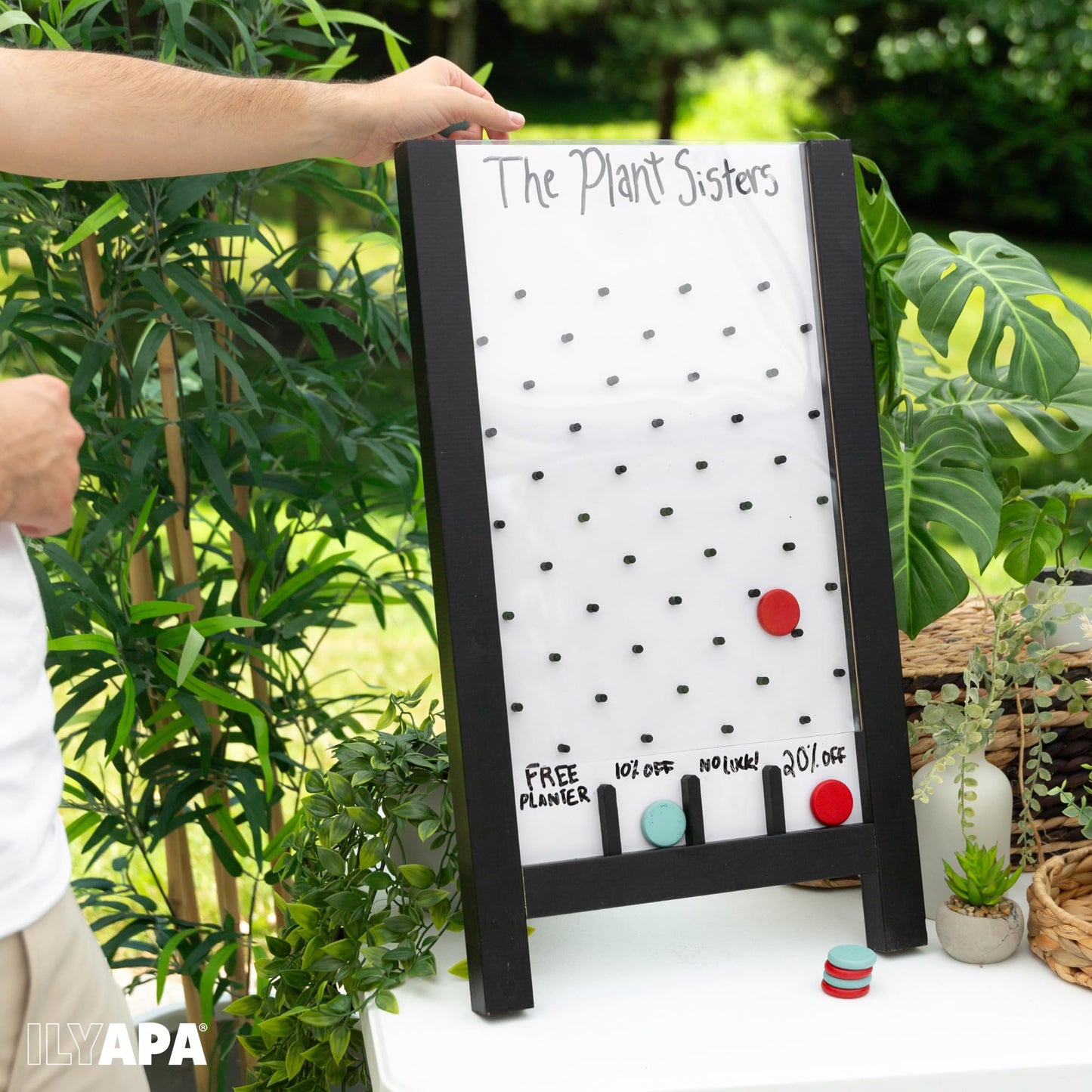 Ilyapa Large Prize Drop Board — 14x24 in A-Frame Whiteboard Sign (Single Sided)