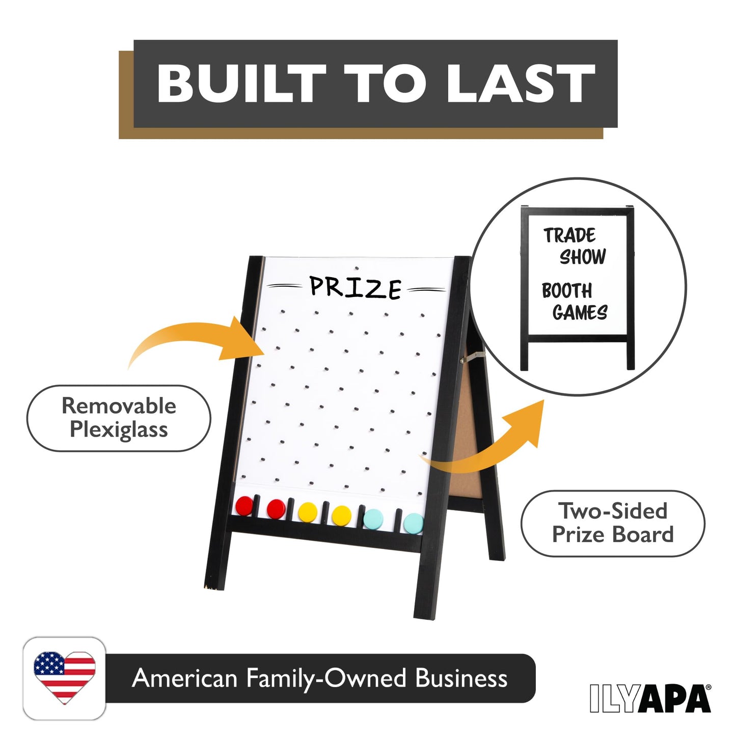 Ilyapa Board - Large 21x30 Inch Portable Prize Drop Game for Events & Trade Shows