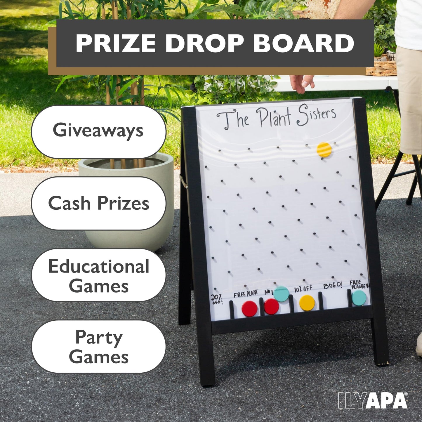 Ilyapa Board - Large 21x30 Inch Portable Prize Drop Game for Events & Trade Shows