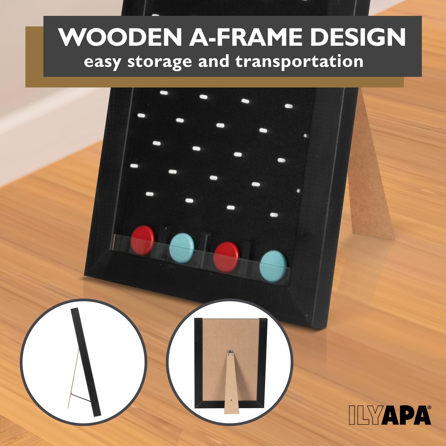 Ilyapa Prize Drop Board - 13x17 Inch Tabletop Trade Show Game with Wooden A-Frame Sign