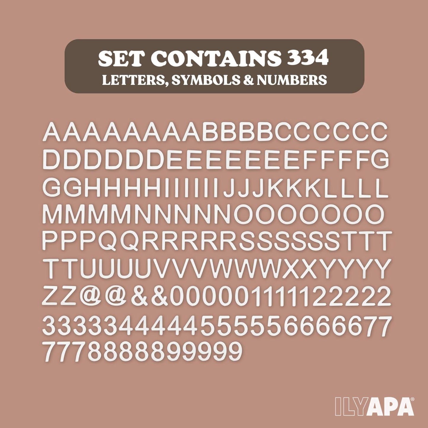 Ilyapa 334-Piece Alphabet Magnets for Fridge & Whiteboard