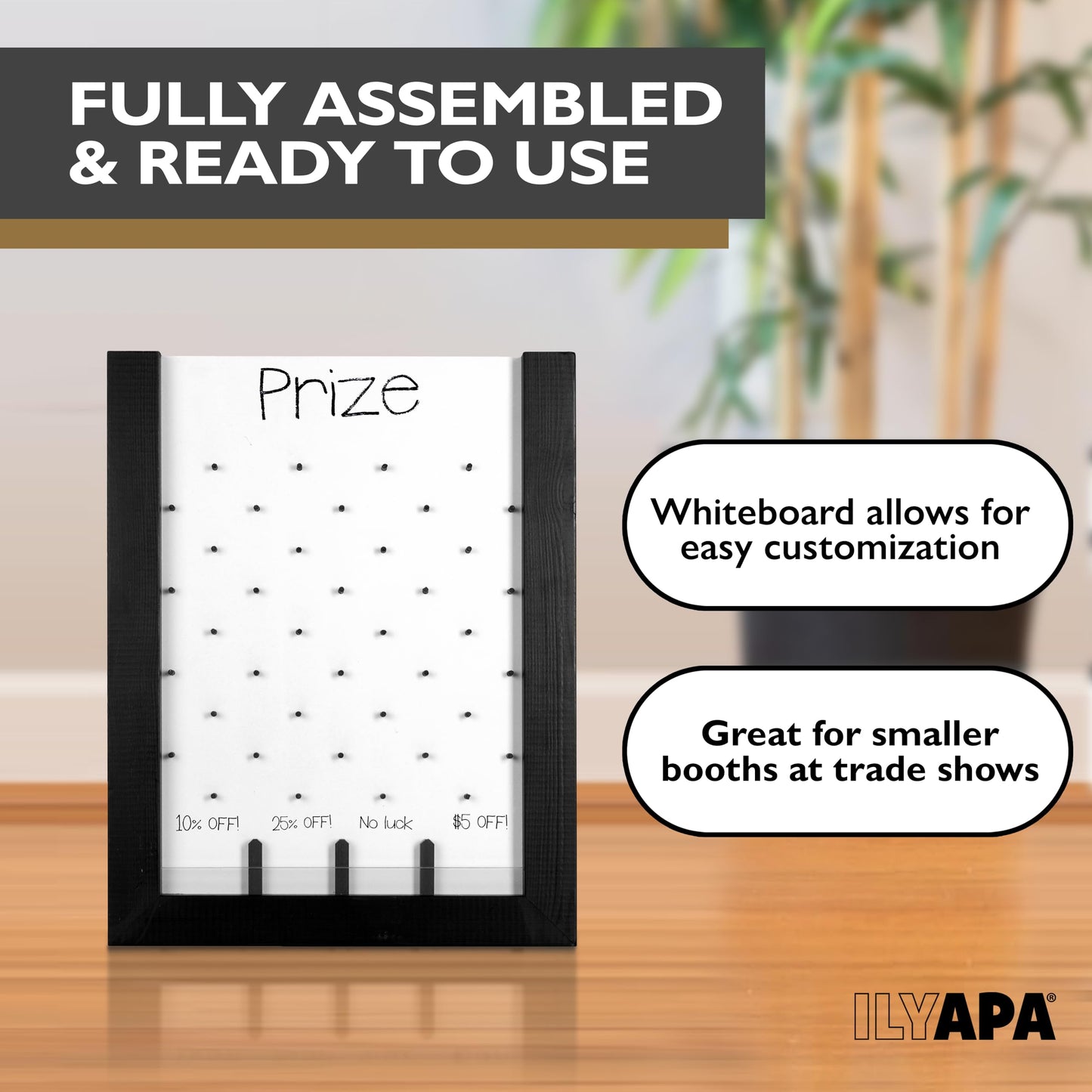 Ilyapa Tabletop Plinko Board – 13x17 in Prize Drop Game for Events & Trade Shows