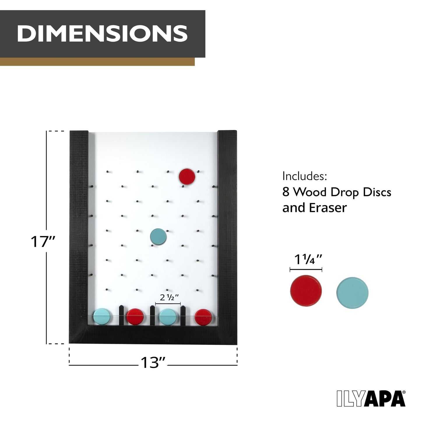 Ilyapa Tabletop Plinko Board – 13x17 in Prize Drop Game for Events & Trade Shows
