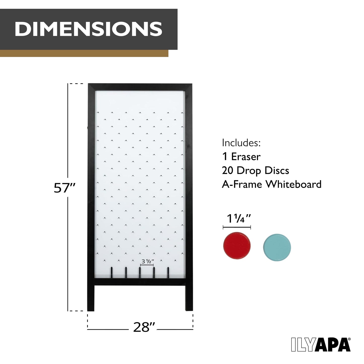 Ilyapa Extra Large Prize Drop Board Game – 28x57 in, Double-Sided A-Frame, Includes 20 Coin Discs