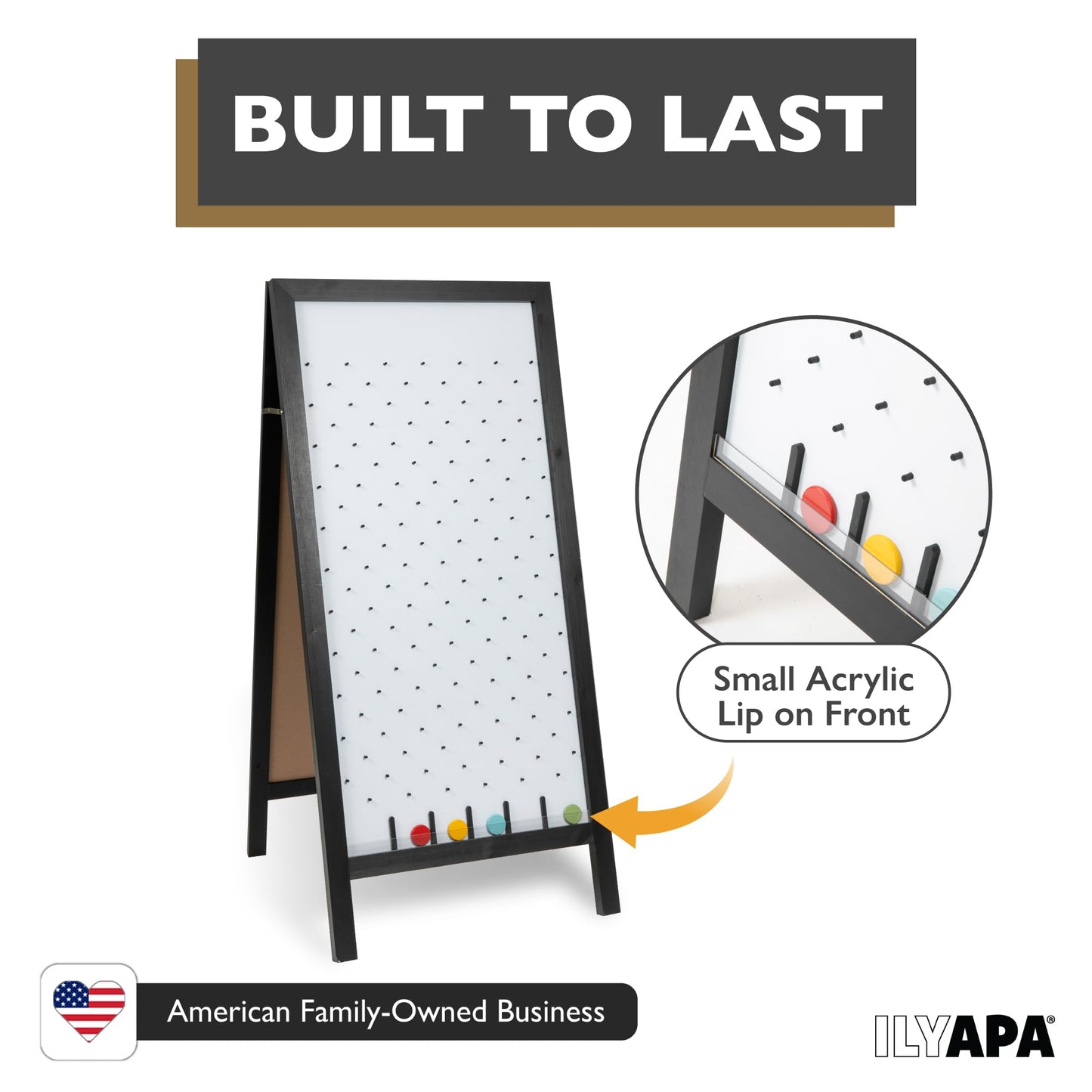 Ilyapa Extra Large Prize Drop Board Game – 28x57 in, Double-Sided A-Frame, Includes 20 Coin Discs