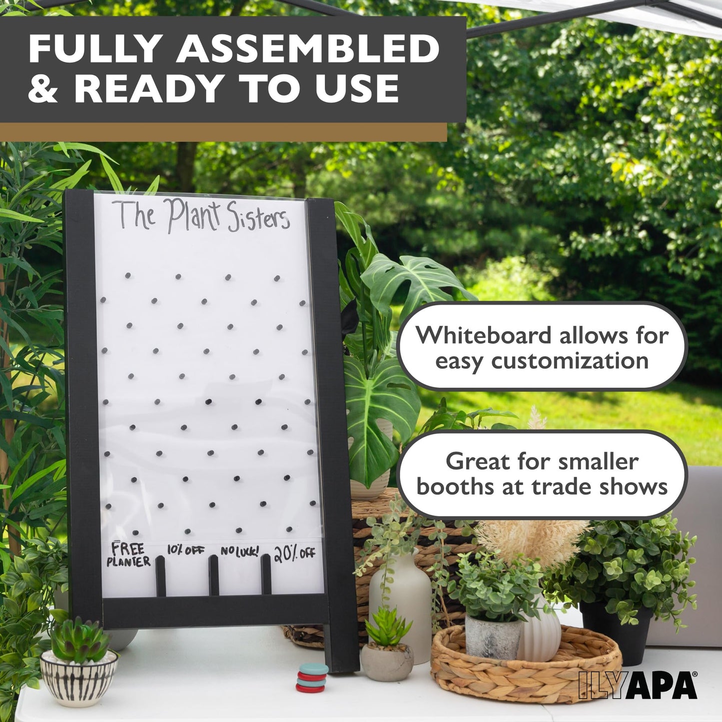 Ilyapa Large Prize Drop Board — 14x24 in A-Frame Whiteboard Sign (Single Sided)