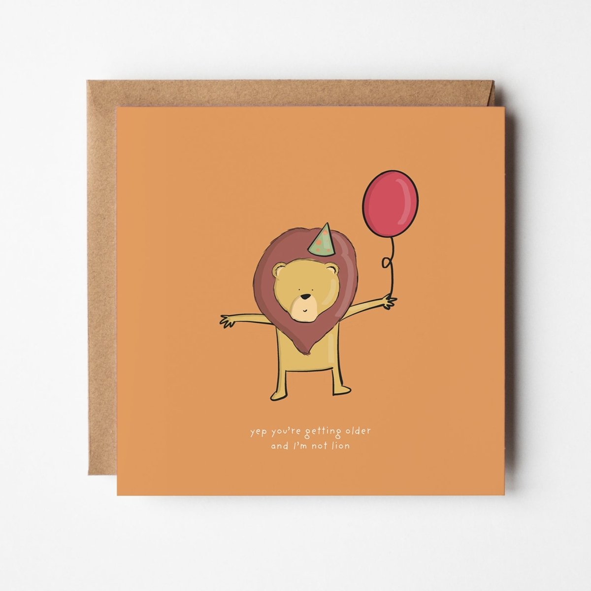 Funny Birthday Card – Cute Lion Pun Card With Playful Animal Humour