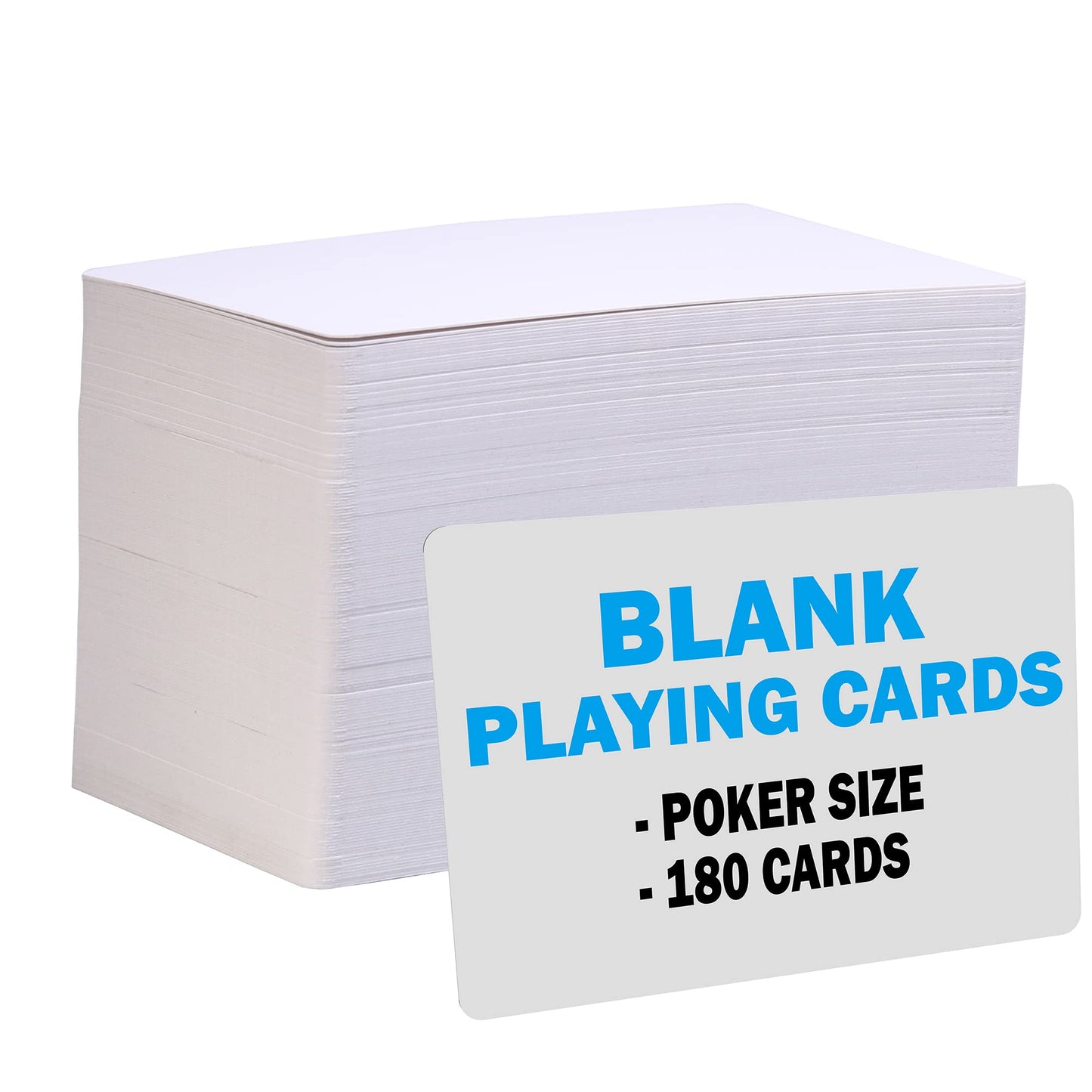 IMAGAME White Blank Playing Cards – 180 Pack, Poker Size, DIY Cards & Crafts