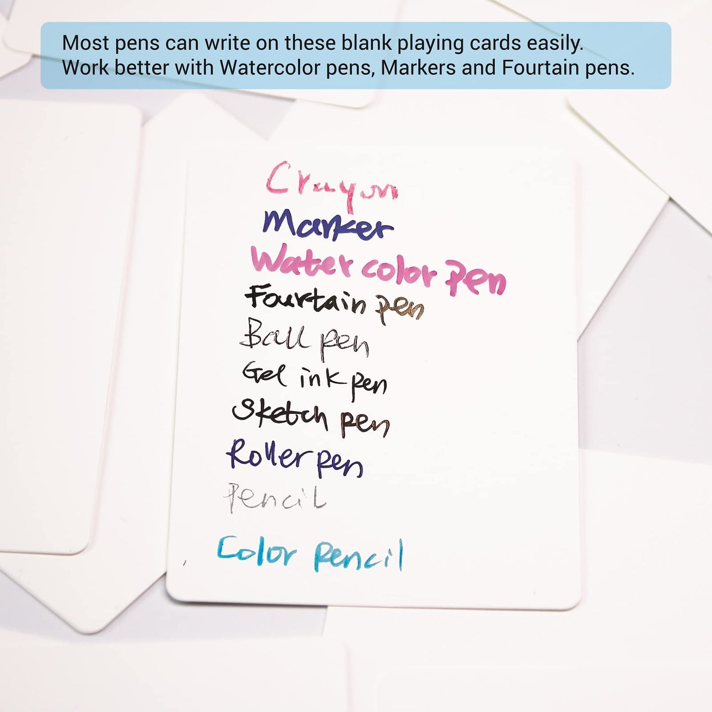 IMAGAME White Blank Playing Cards – 180 Pack, Poker Size, DIY Cards & Crafts