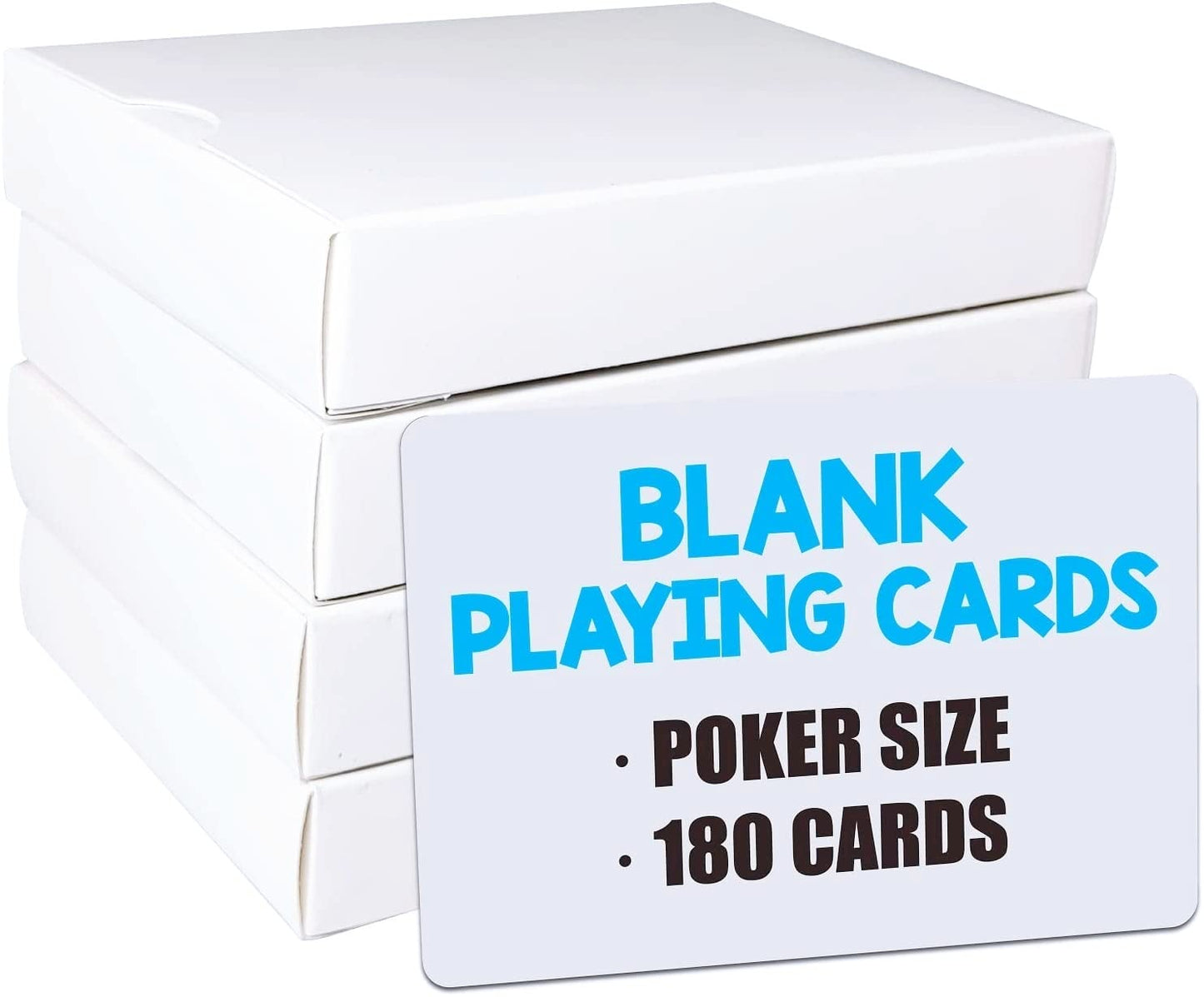 IMAGAME White Blank Playing Cards – 180 Pack, Poker Size, DIY Cards & Crafts