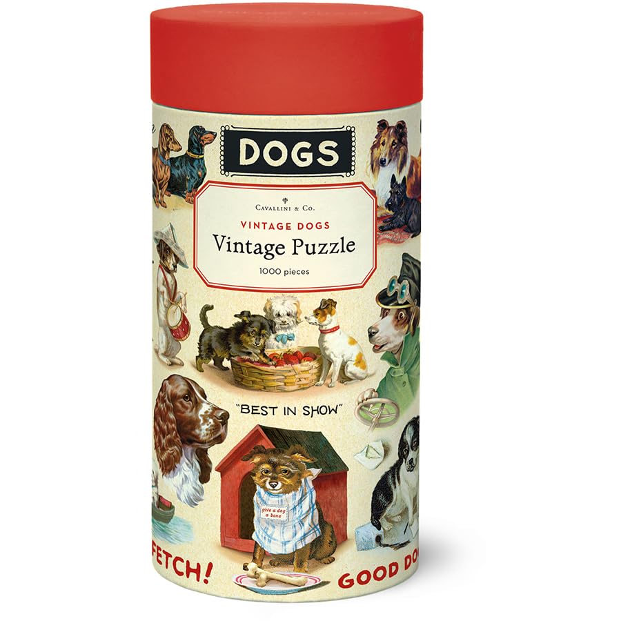 Cavallini & Co. Vintage Dogs Puzzle – 1000 Pieces